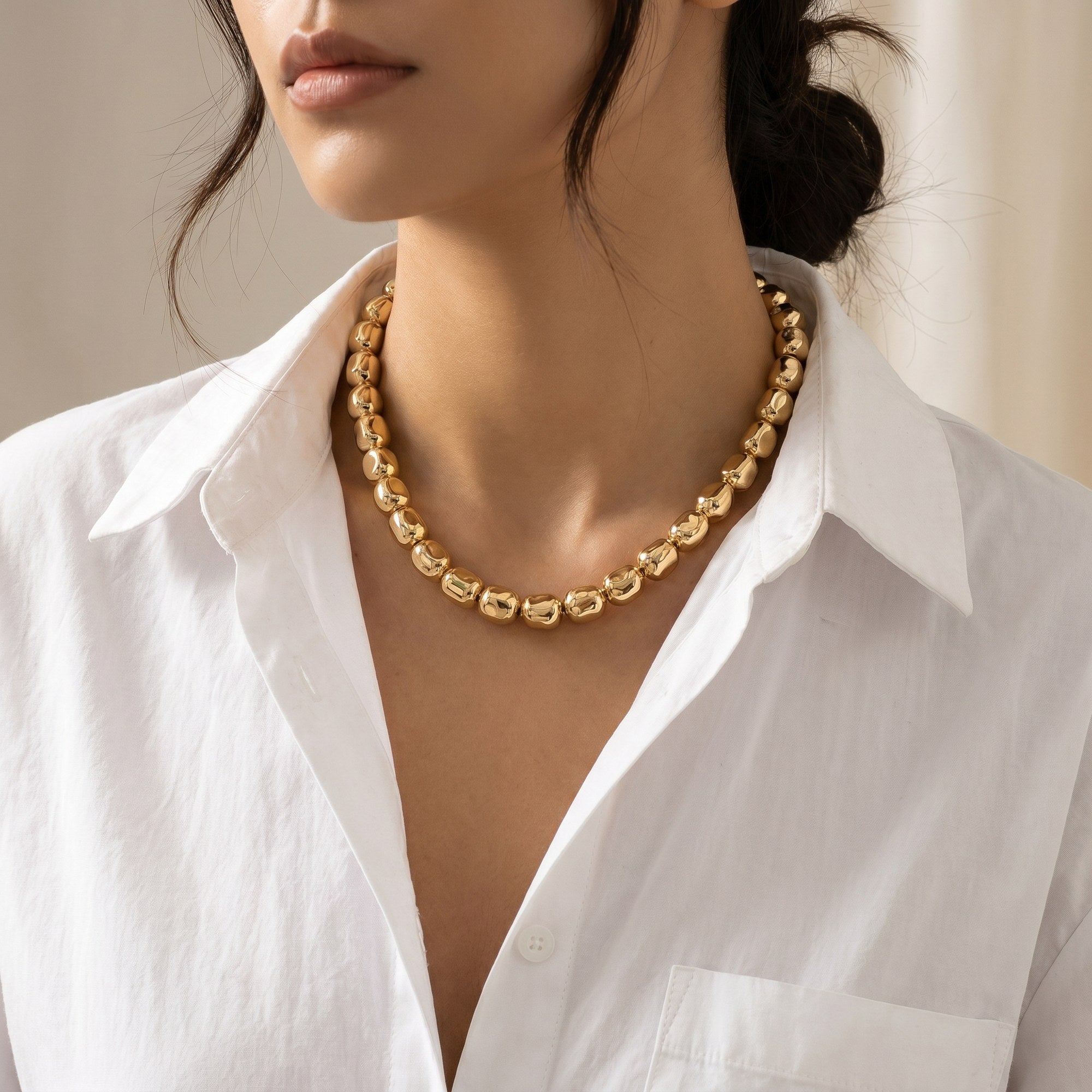Collana Karma Heart – Viola indossato