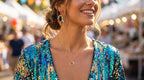 Collana Crescent Moon indossato