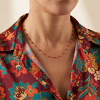 Collana Coral Candy – Rossa indossata