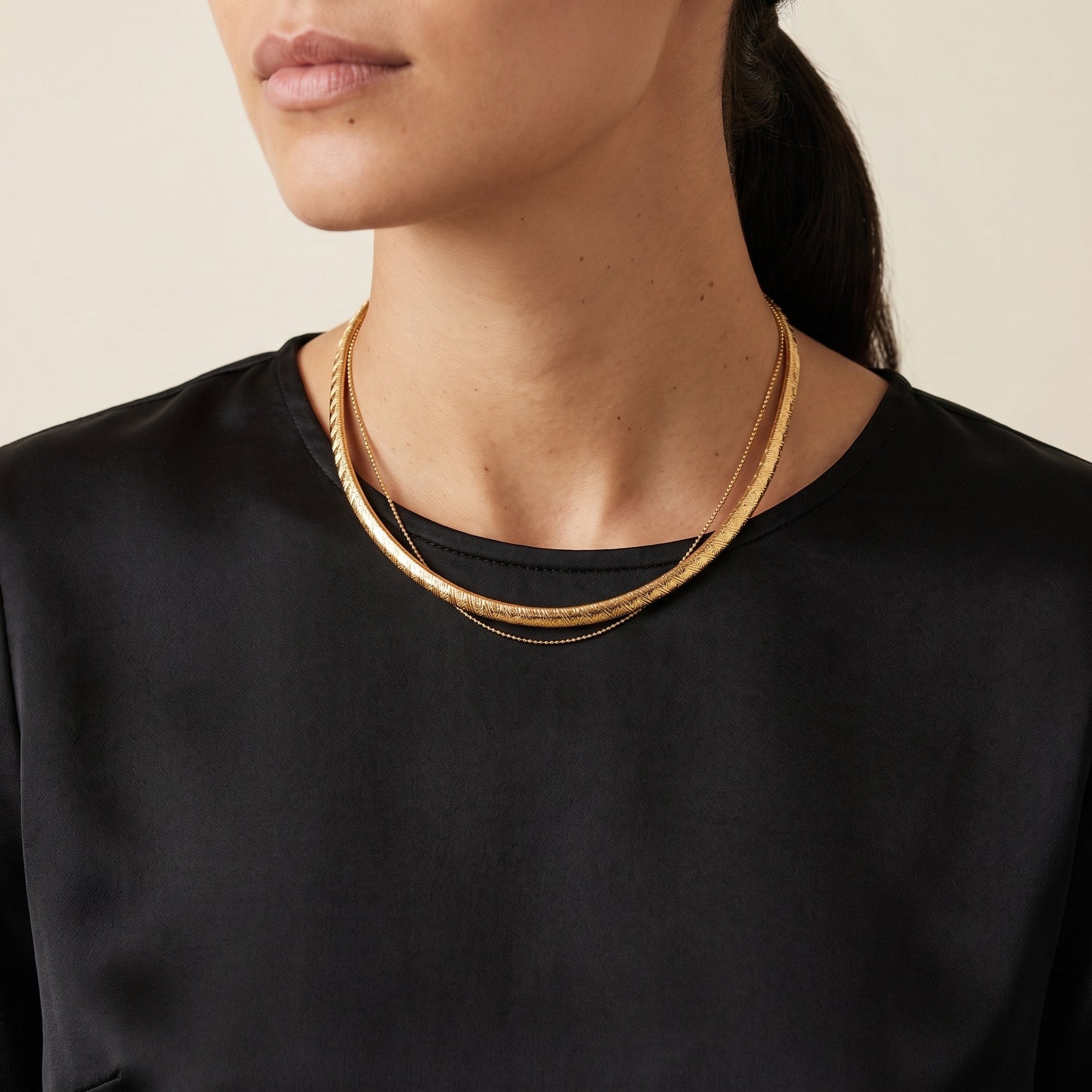 Collana Snake Chain indossata