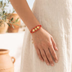 Bracciale Desert Coin – Corallo indossato