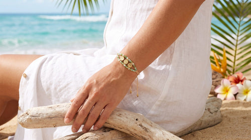 Bracciale Desert Coin – Verde oliva indossato
