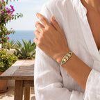 Bracciale Desert Coin – Verde oliva indossato