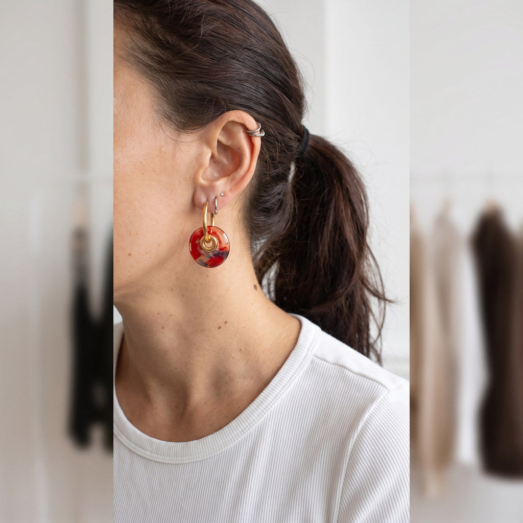 Orecchini Vintage Vibes – Bordò indossati