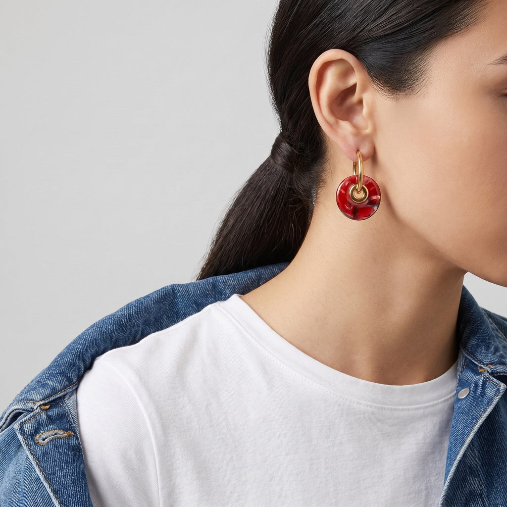 Orecchini Vintage Vibes – Bordò indossati