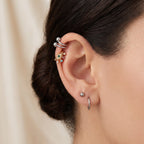 Orecchini Ear Cuff Occhio con Zirconi indossati
