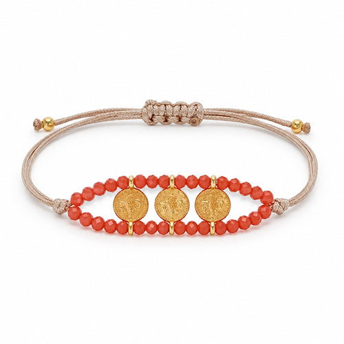 Bracciale Desert Coin – Corallo | Margot Dallaiti