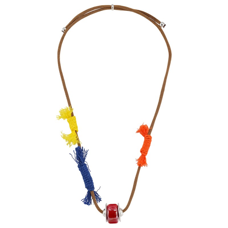 Girocollo Etno-Chic – Rosso / Blu / Arancio | Margot Dallaiti