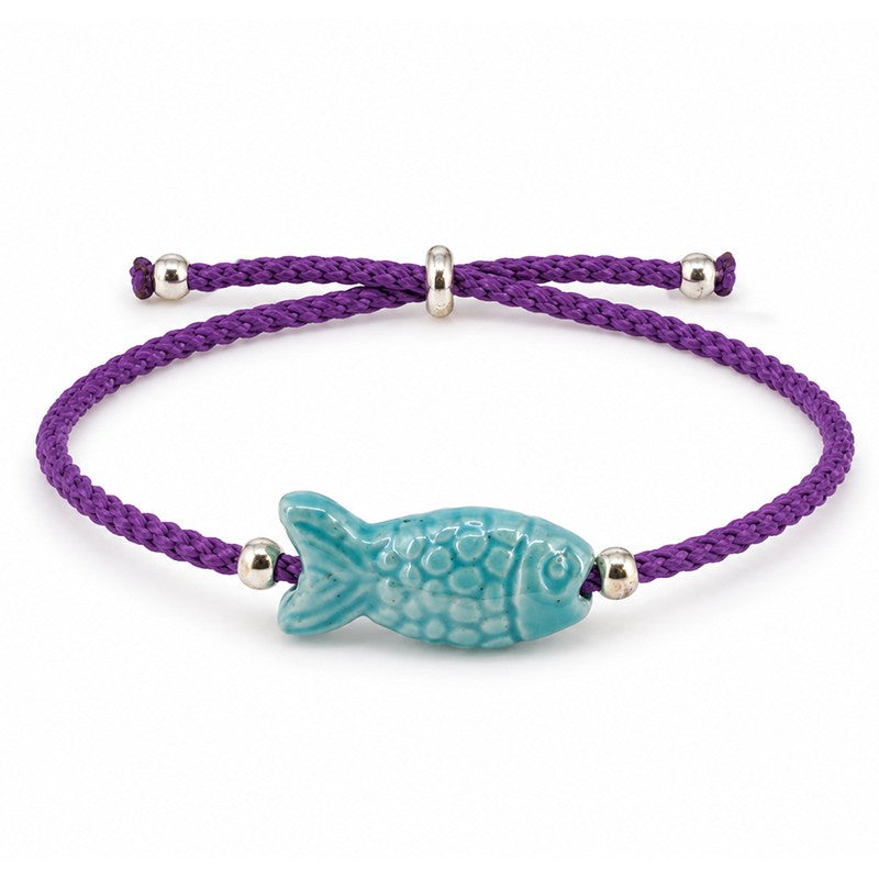Bracciale Pesce Pop – Viola / Turchese | Margot Dallaiti
