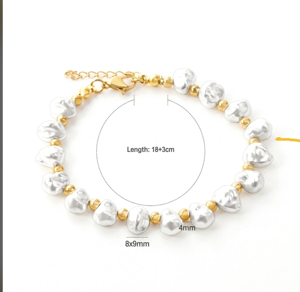 Bracciale perle marine