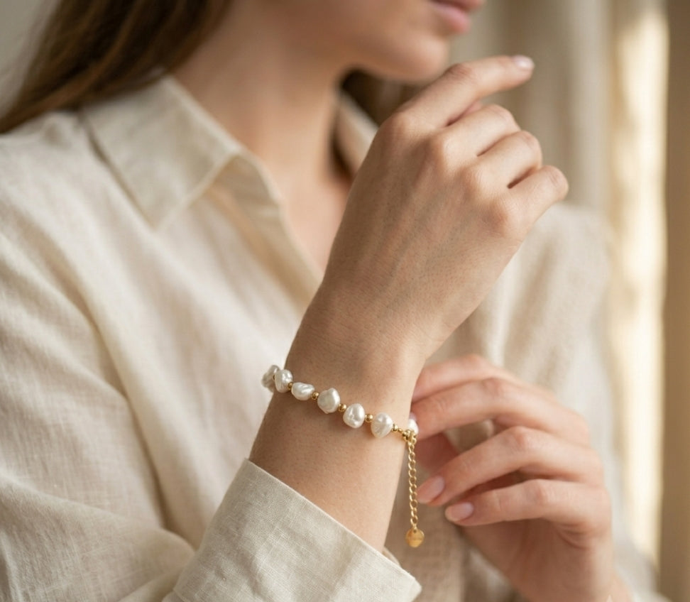 Bracciale perle marine