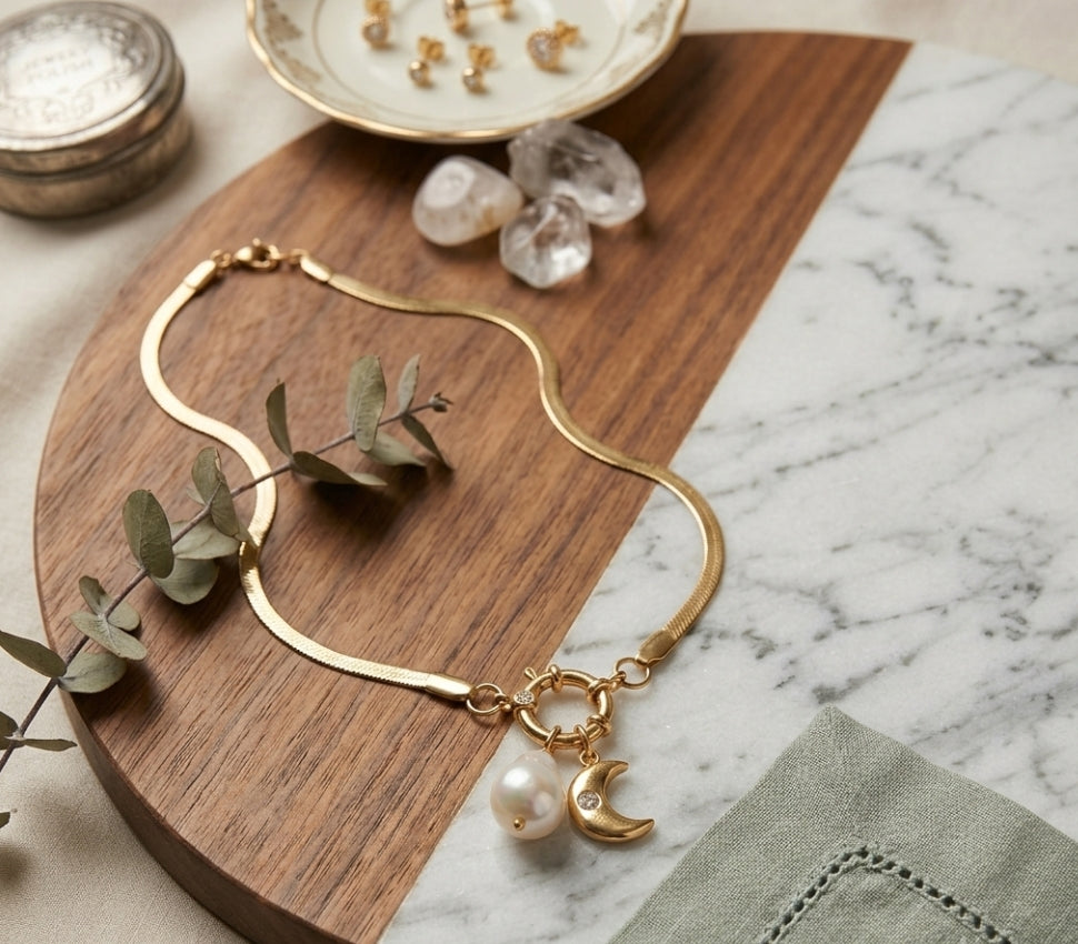 Collana perla di luna