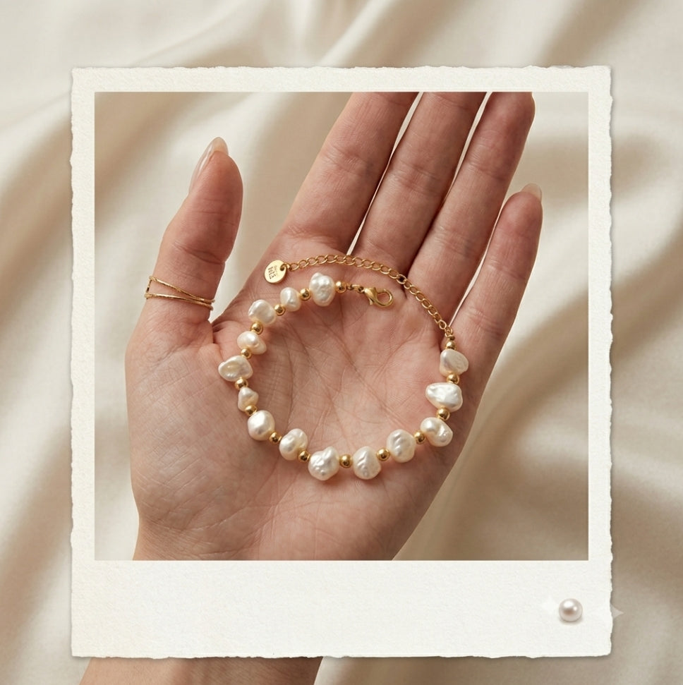 Bracciale perle marine