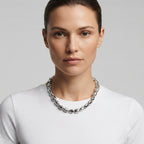 Collana choker moderno  Argento